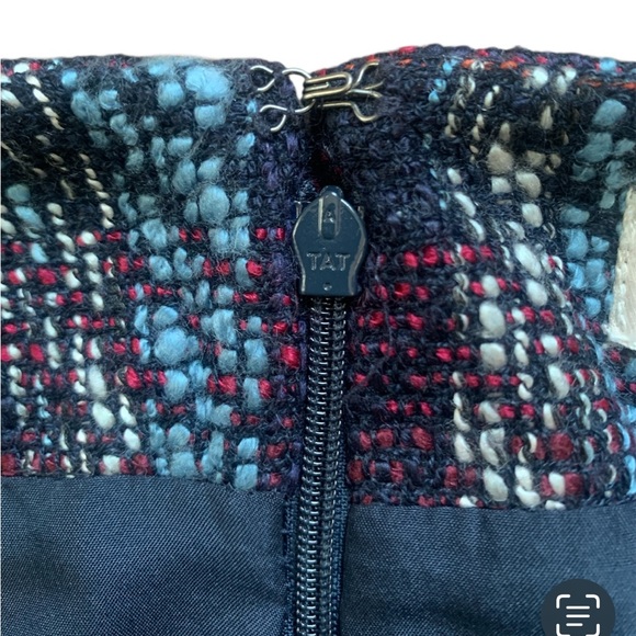 LOFT Outlet Plaid Tweed Mini Skirt Size 8 NWT Lined Preppy - Picture 4 of 8